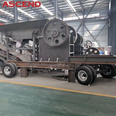 PE 600x900 Mineral Jaw Mobile Crusher Medium Gold Mining Machinery Equipment 100-120tph Capacity